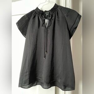 Ann Taylor Flutter-Sleeve Blouse